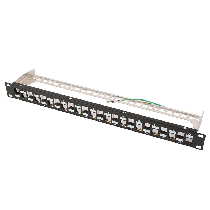 1U 24 Port Tooth Type UTP Blank Patch Panel 