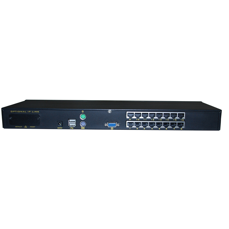 1U 19'' Rack mount RJ45 Cat5 4,8,16 Ports Stand-alone KVM Switch