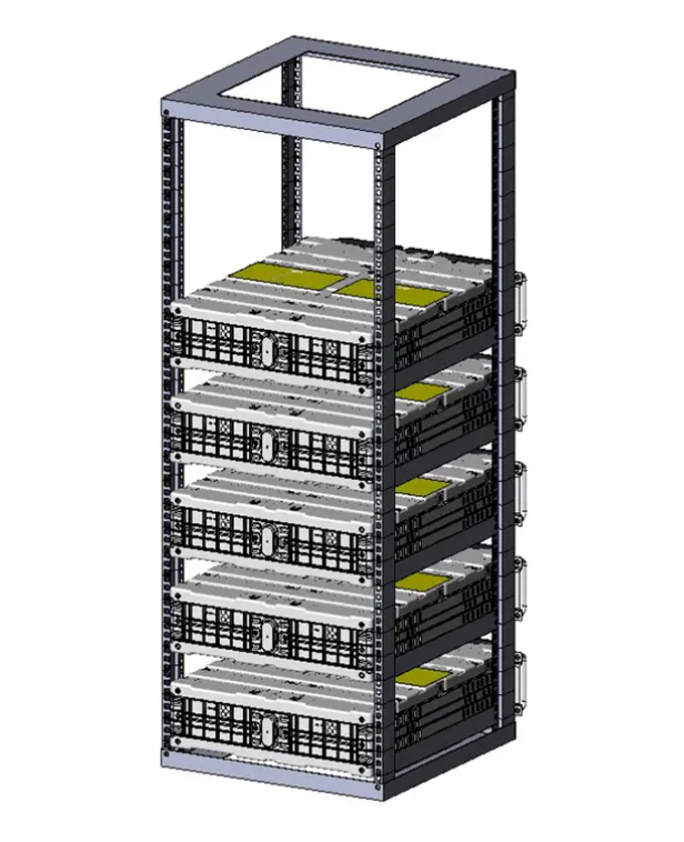 4 Posts Open frame rack With Wheels