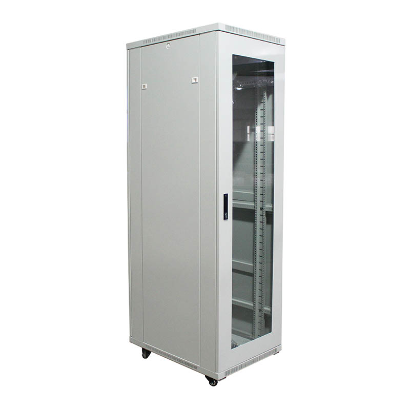 Windows Type Glass Door NETWORK CABINET With flat roof