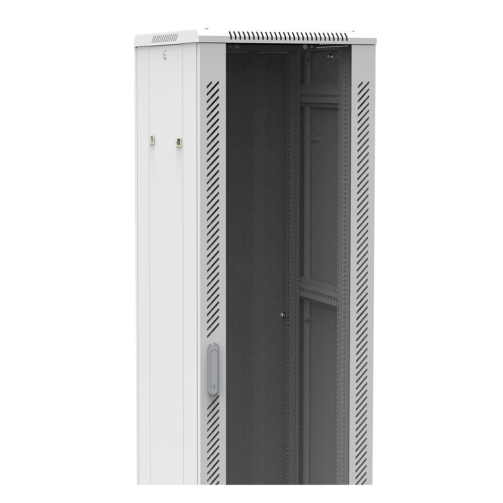 19" 42u glass door telecom server cabinet with vented door border