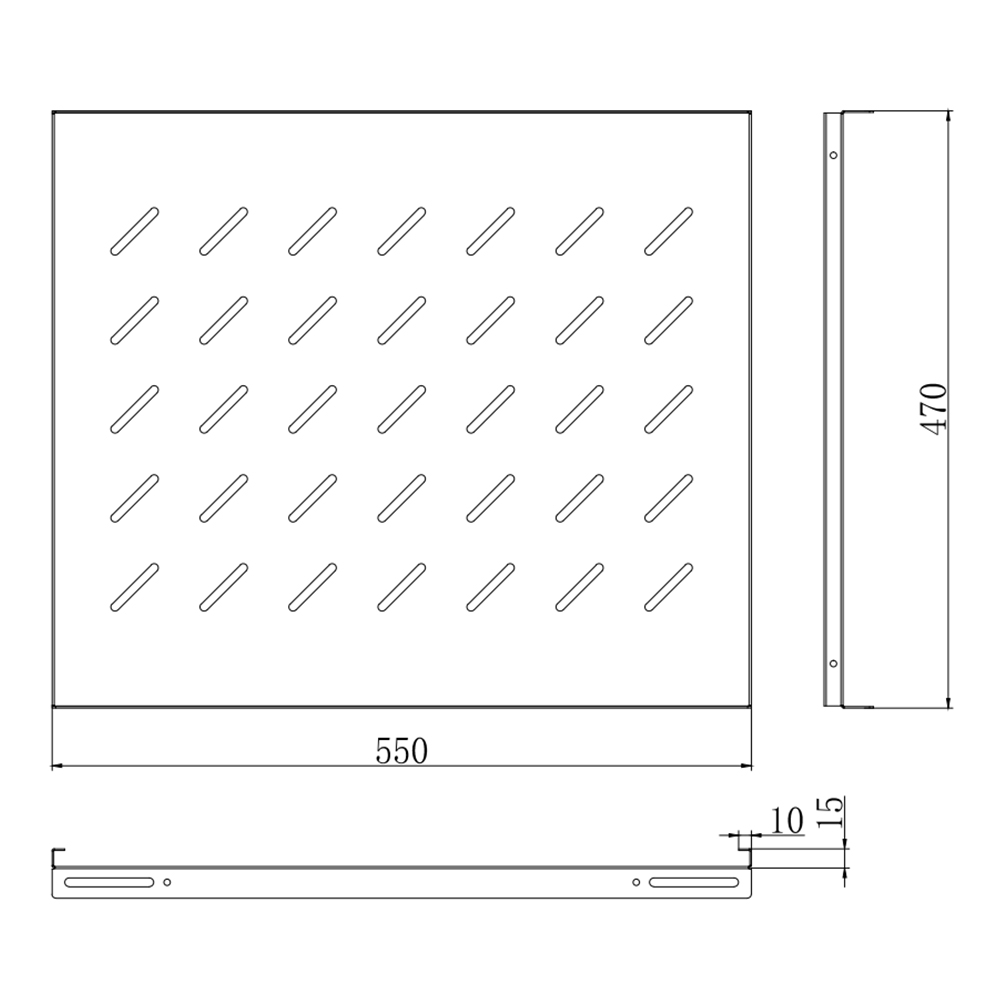 19inch Vented Fixed Shelf For Network Cabinet