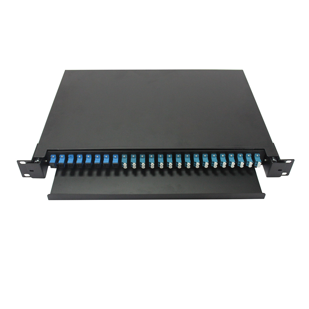 1U 24 port LC duplex fiber patch panel