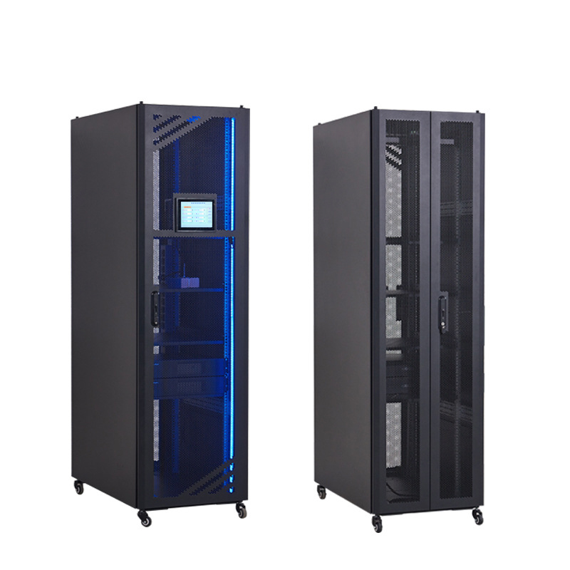 Intelligent 19" server rack cabinet with LCD screen for remotely monitor and control