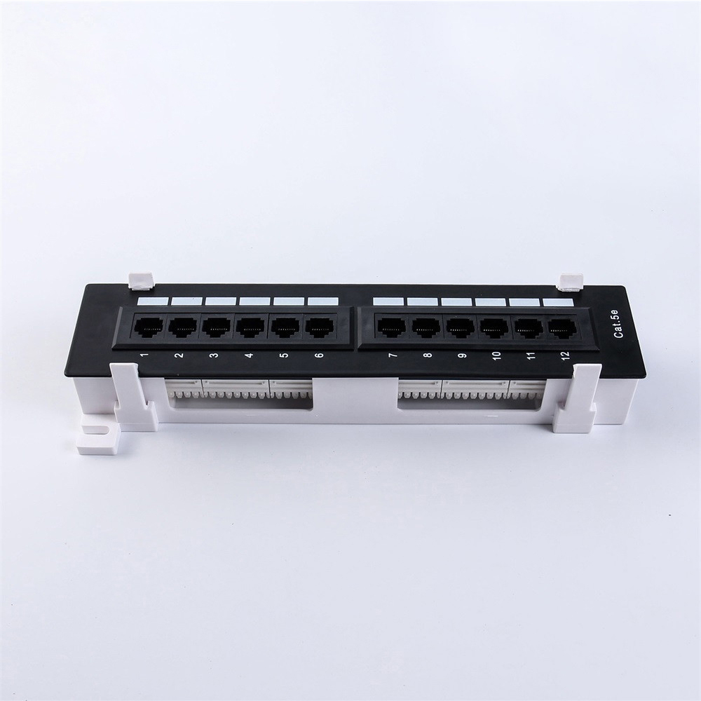 Cat5e or Cat6 UTP 12Port wall mount Patch Panel