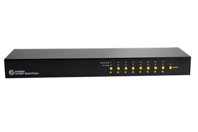 HDMI 4,8 Ports Rack mount,Desktop KVM Switch,1U Rackmount