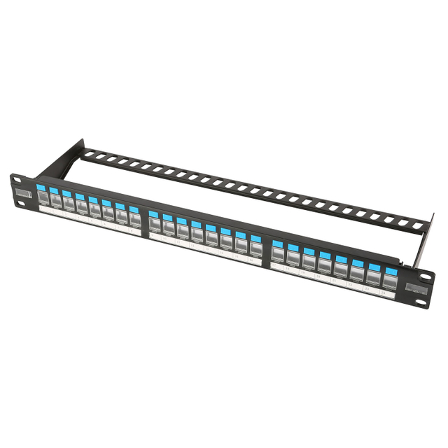 1U 24Port UTP Blank Patch Panel with Shutter