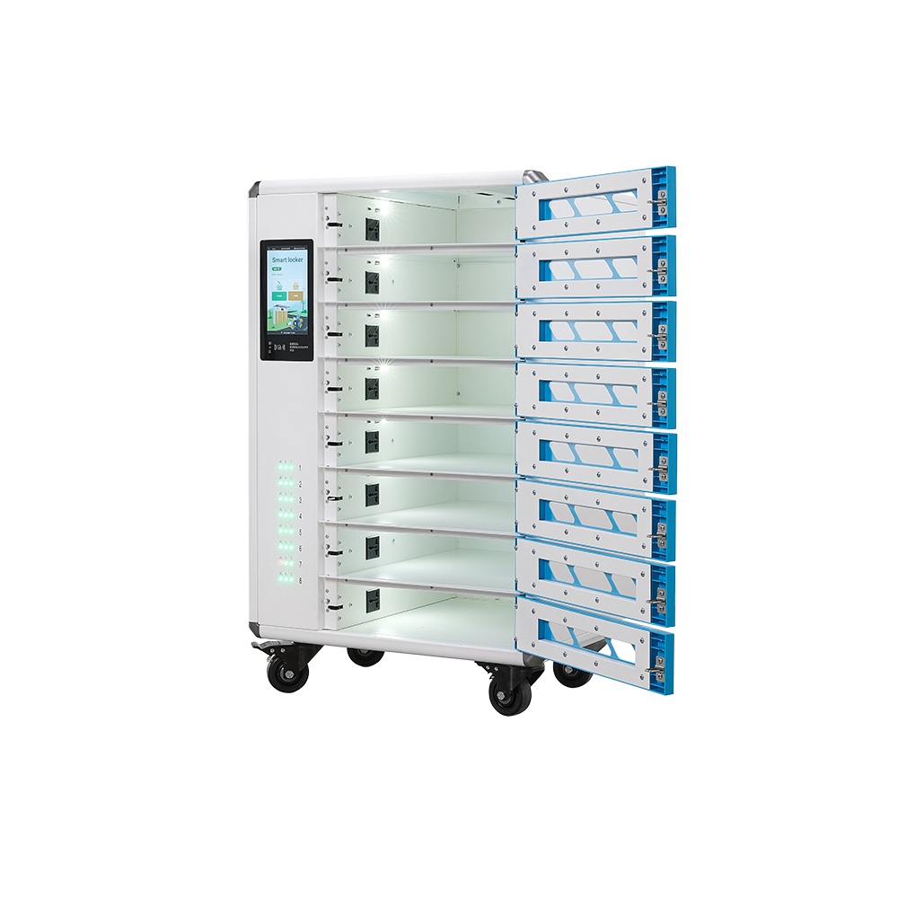 8-Port Smart locker charging cart