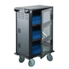 48 Way Glass Door DC Charging Trolley with Handle Lock Compatible with iPads Phones Tablets