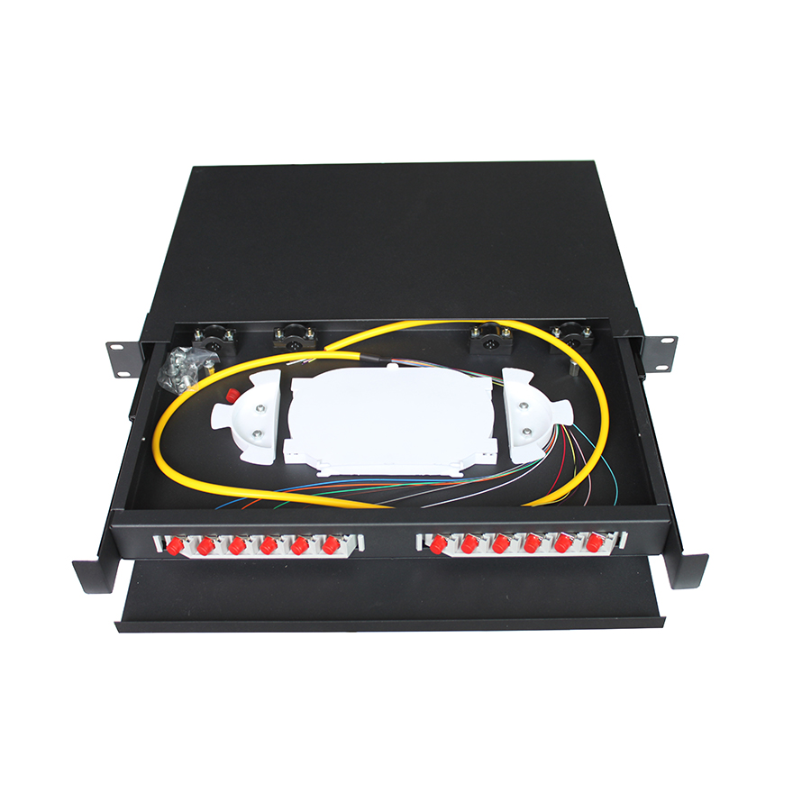 30 degree 12 FC port simplex single mode fiber patch panel