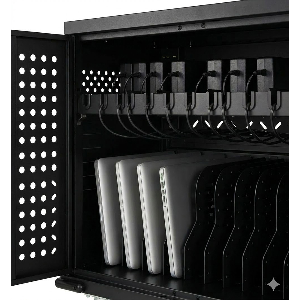 32 Way Charging Cart for Laptops & Chromebooks with Smart Charging Options