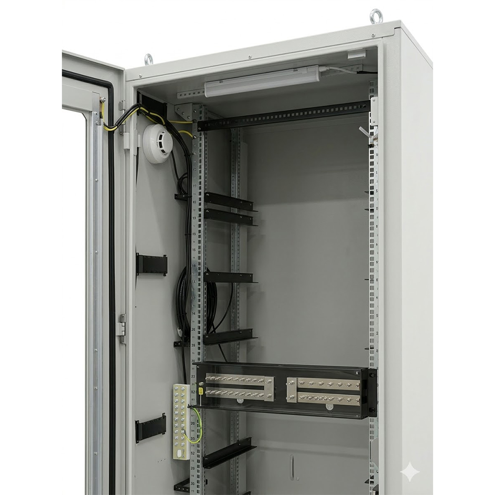 IP65 Outdoor Network Cabinet 42U 800&times;800 with Integrated Air Conditioner