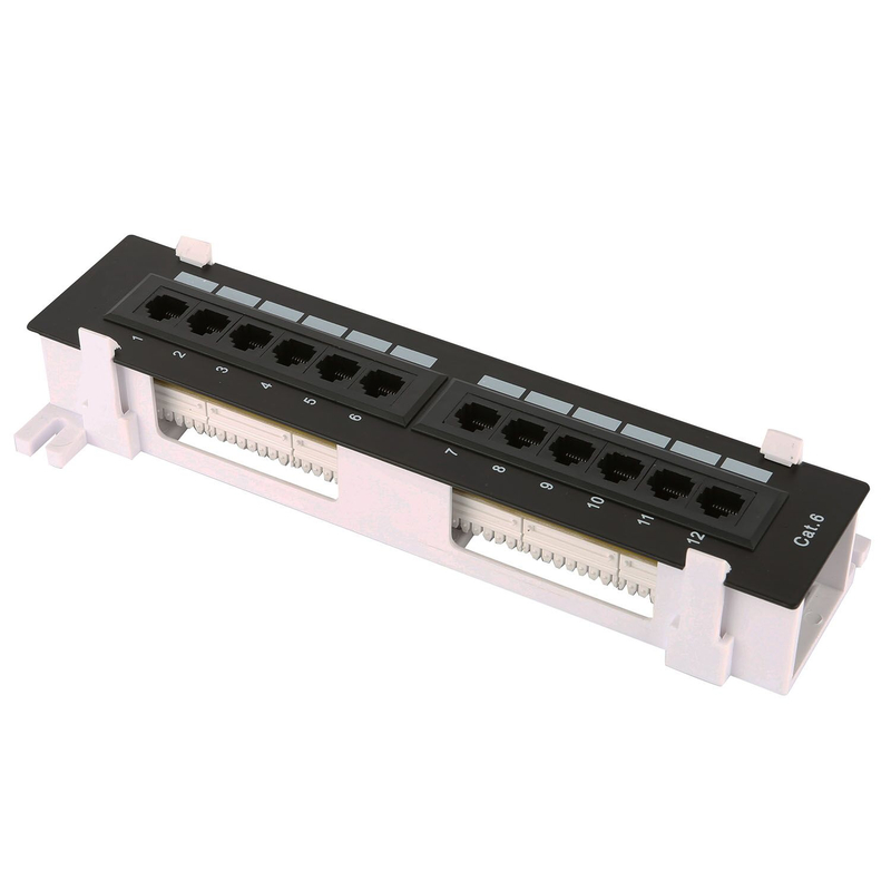 Cat5e or Cat6 UTP 12Port wall mount Patch Panel