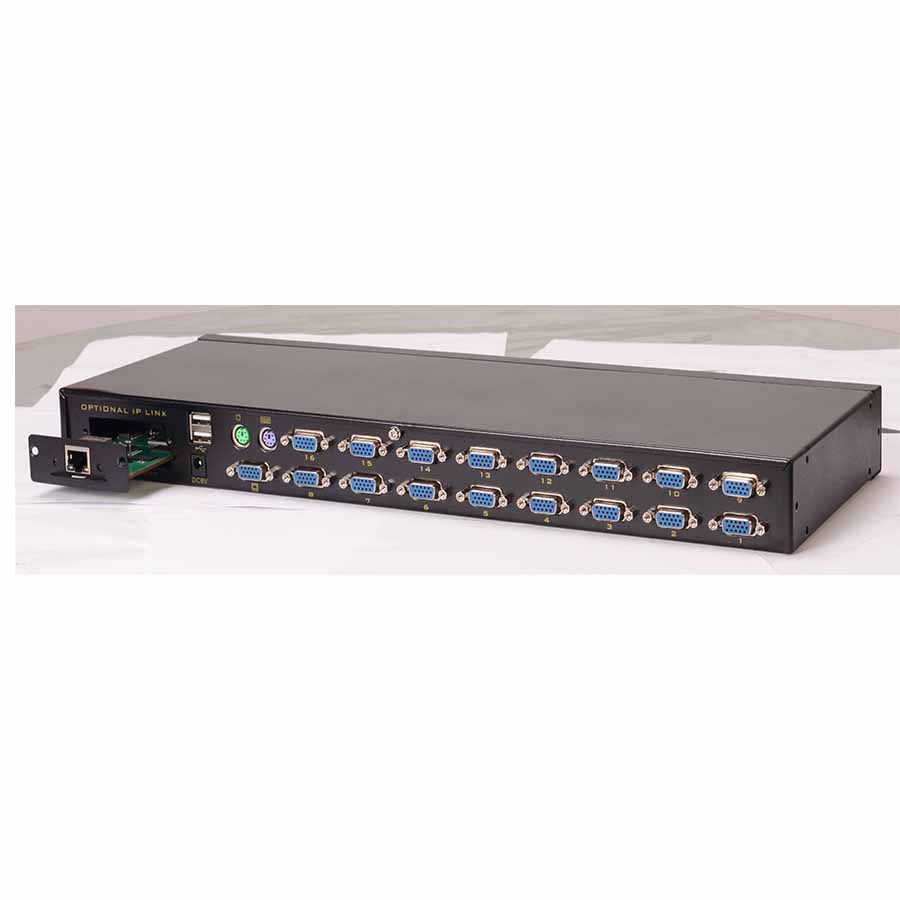 1U 19'' Rackmount VGA 8 Ports KVM Switch,Stand-alone Model,High Resolution