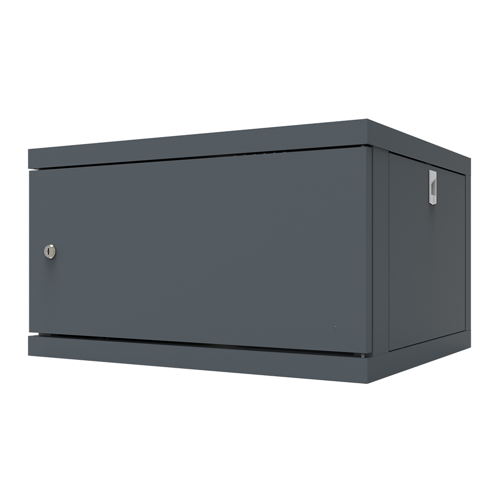 Slim type solid metal door 19" wall mount cabinet