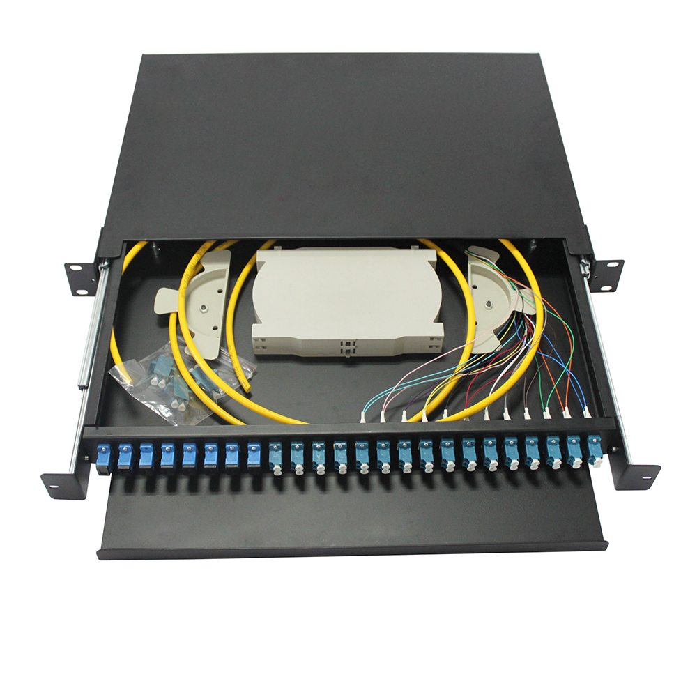 1U 24 port LC duplex fiber patch panel