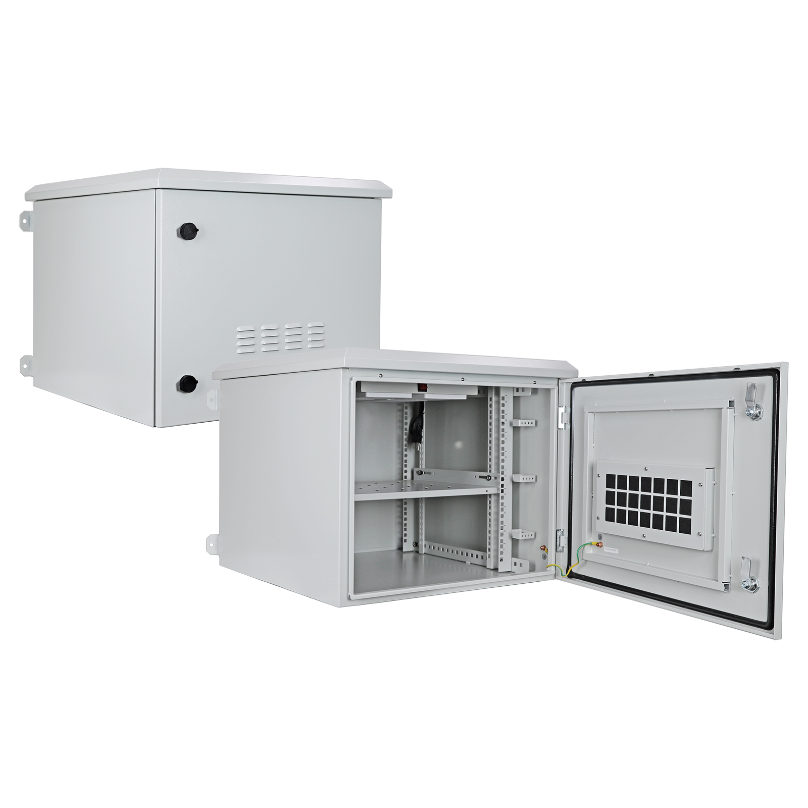 IP55 outdoor wall mount enclosure with fan tray
