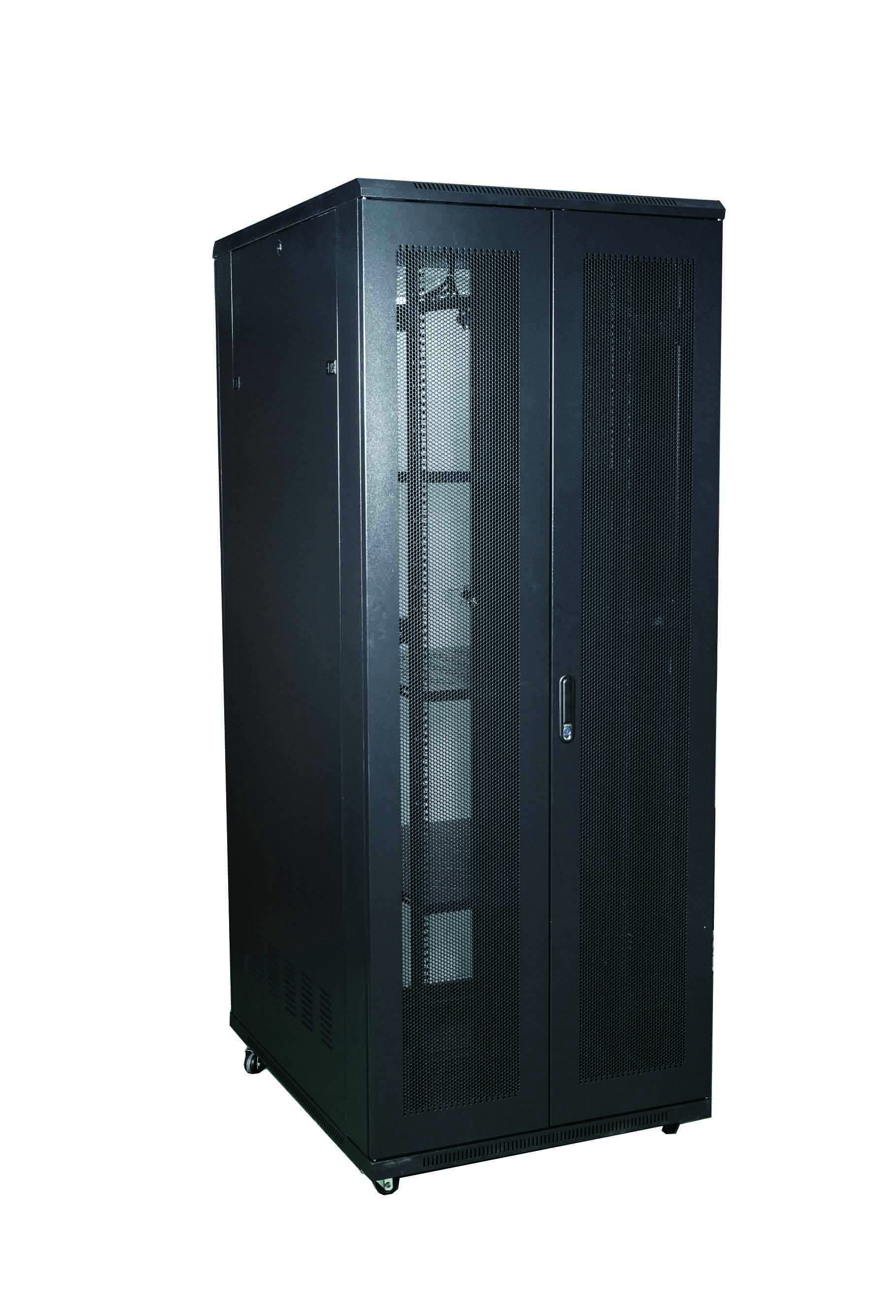 19′′ indoor Free floor Stand Network server cabinet with perforated doors