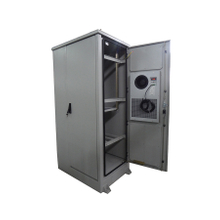 IP55 Double-Layer Galvanized Outdoor Street Cabinet with 3 Compartments (20U 19-inch)
