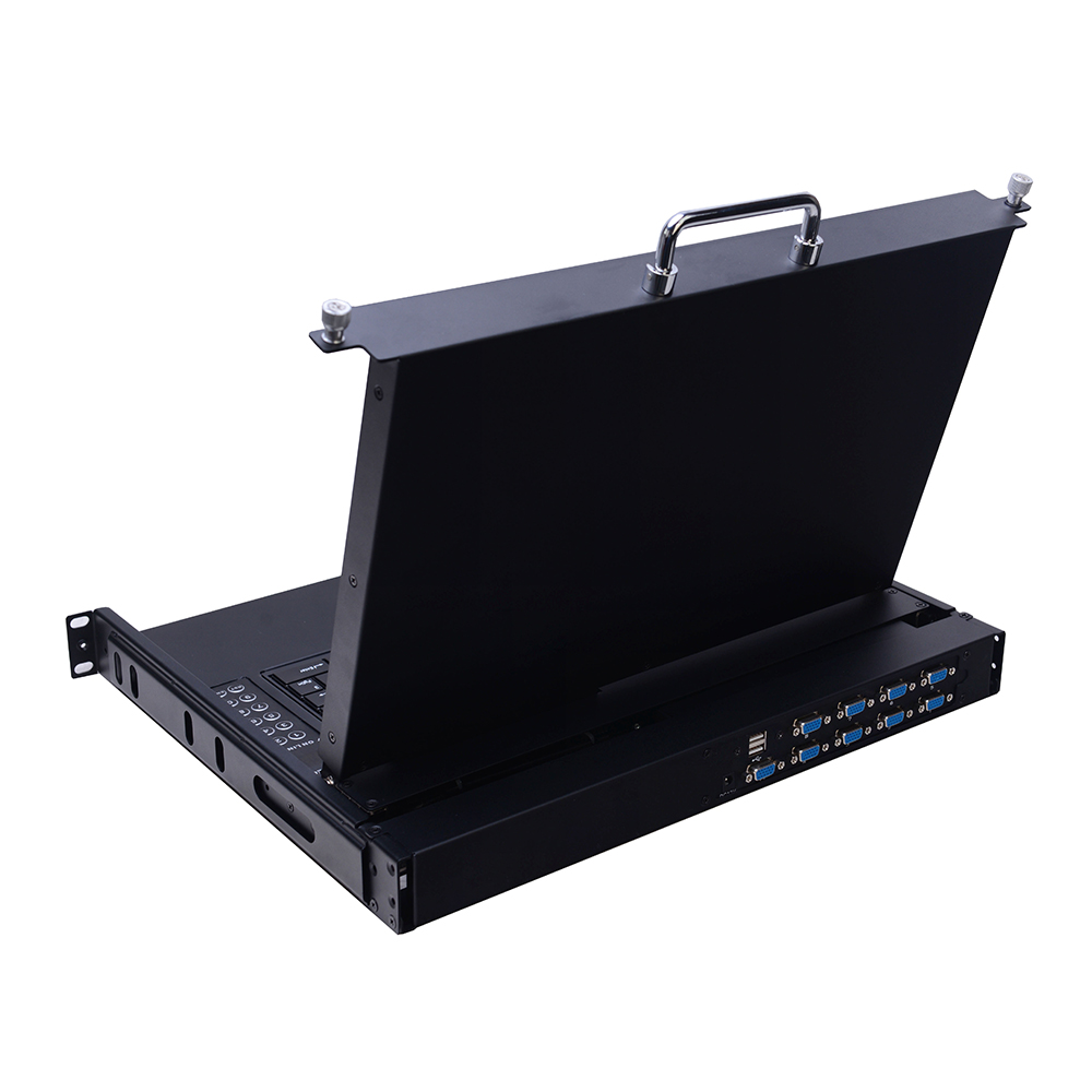 Ultra short depth single Rail 17 inch LCD VGA KVM Switch