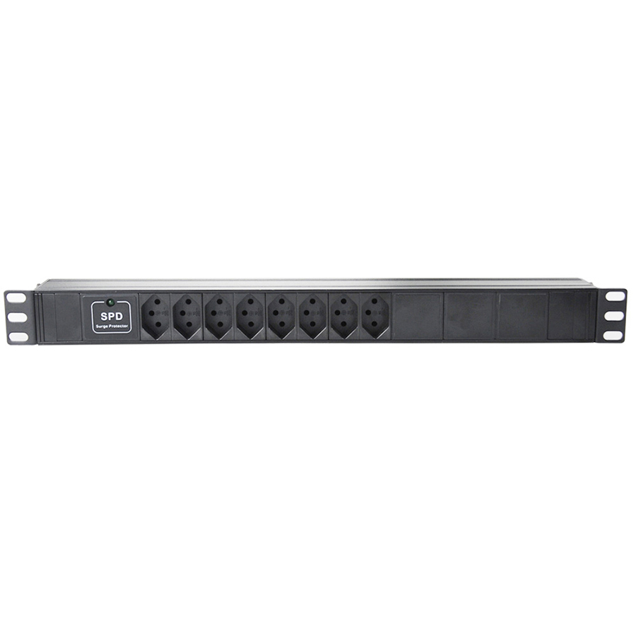 1U Aluminum Shell Swiss Series PDU Strip Outlet