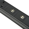 1U Rack PDU with 3-way UK Sockets & Integrated USB Charging Ports