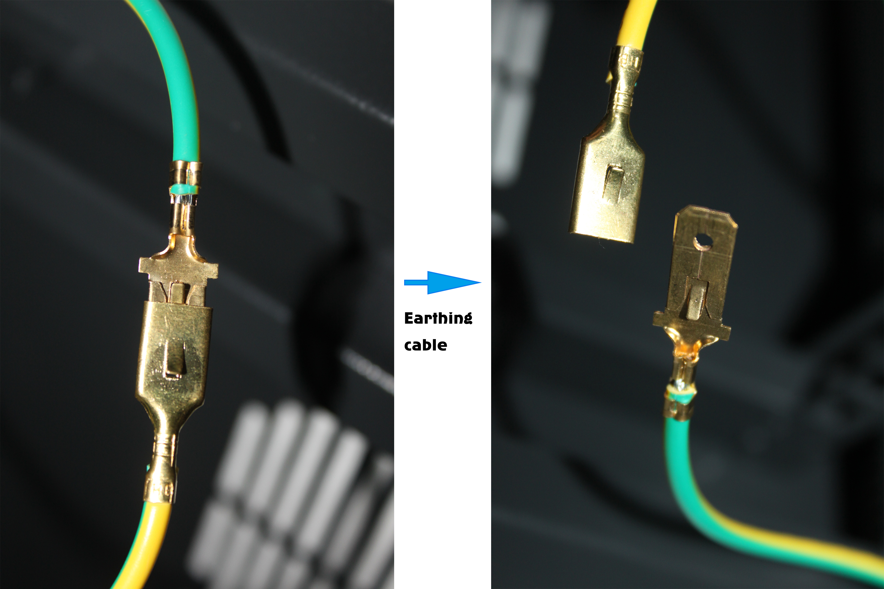 Server rack used connective earthing cable