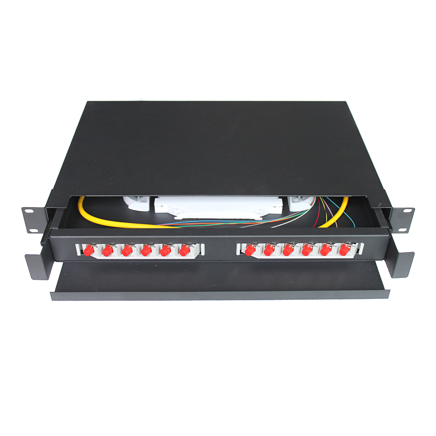 30 degree 12 FC port simplex single mode fiber patch panel