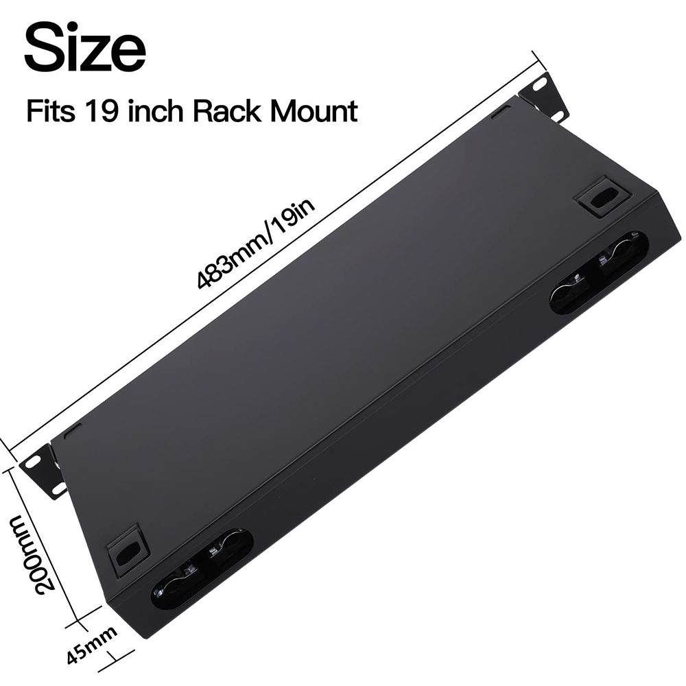 1U 19 inch rack mount full load LC or SC Fiber Optic Box with pigtails