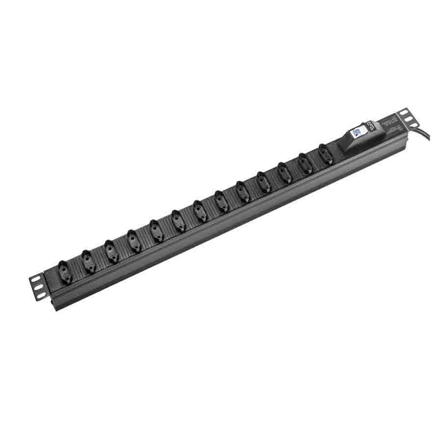 1U Aluminum Shell Swiss Series PDU Strip Outlet