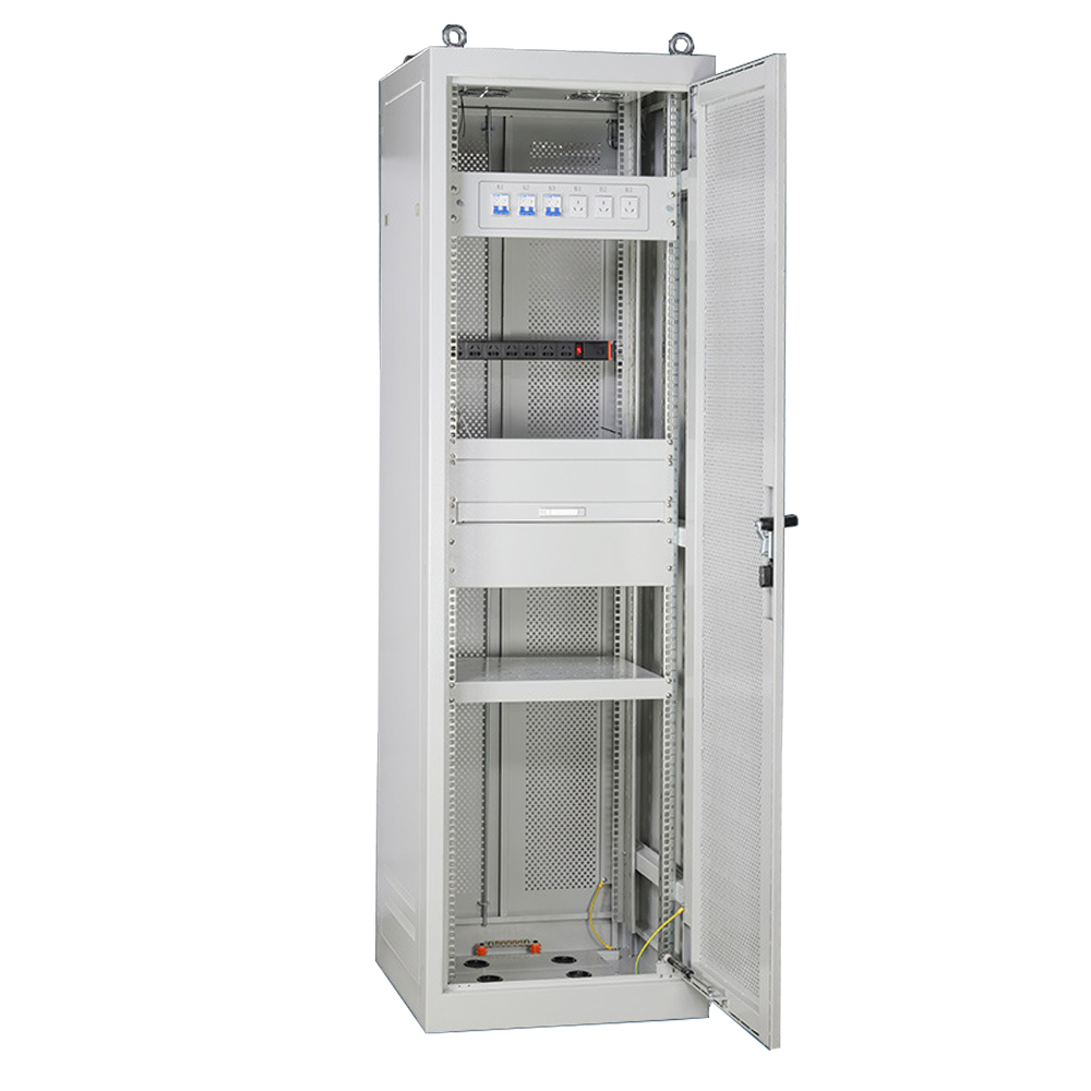 IP20 42u perforated Door Electrical Power Cabinet with vertical Cable Tray