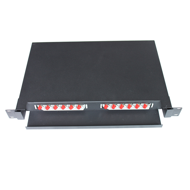 30 degree 12 FC port simplex single mode fiber patch panel