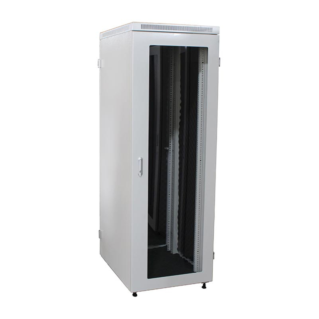 19" glass door silent sounproof cabinet with Insulation Cotton