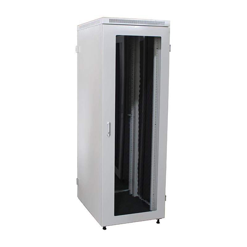 19" glass door silent sounproof cabinet with Insulation Cotton