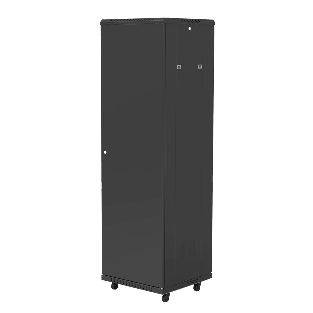 19" 42u glass door telecom server cabinet with vented door border