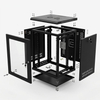 19inch Wall Mount Network Data Cabinet with Frame Type Glass Door And S-type Rails