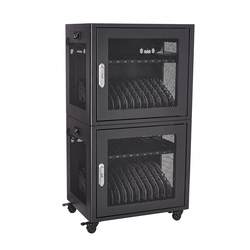 12-Device Charging Cabinet Mini Size for Laptop & Chromebook 110/220V AC | WebiT WB-CC-XS