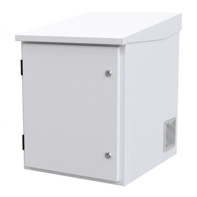IP55 Outdoor Telecom Enclosure Cabinet Pole Mounted 11U 600x780mm with Sloped roof