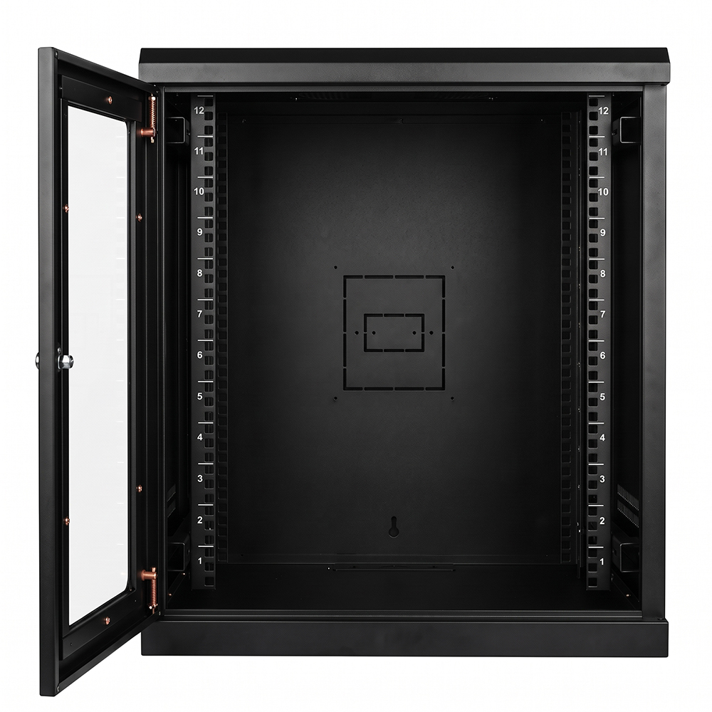 19inch Wall Mount Network Data Cabinet with Frame Type Glass Door And S-type Rails