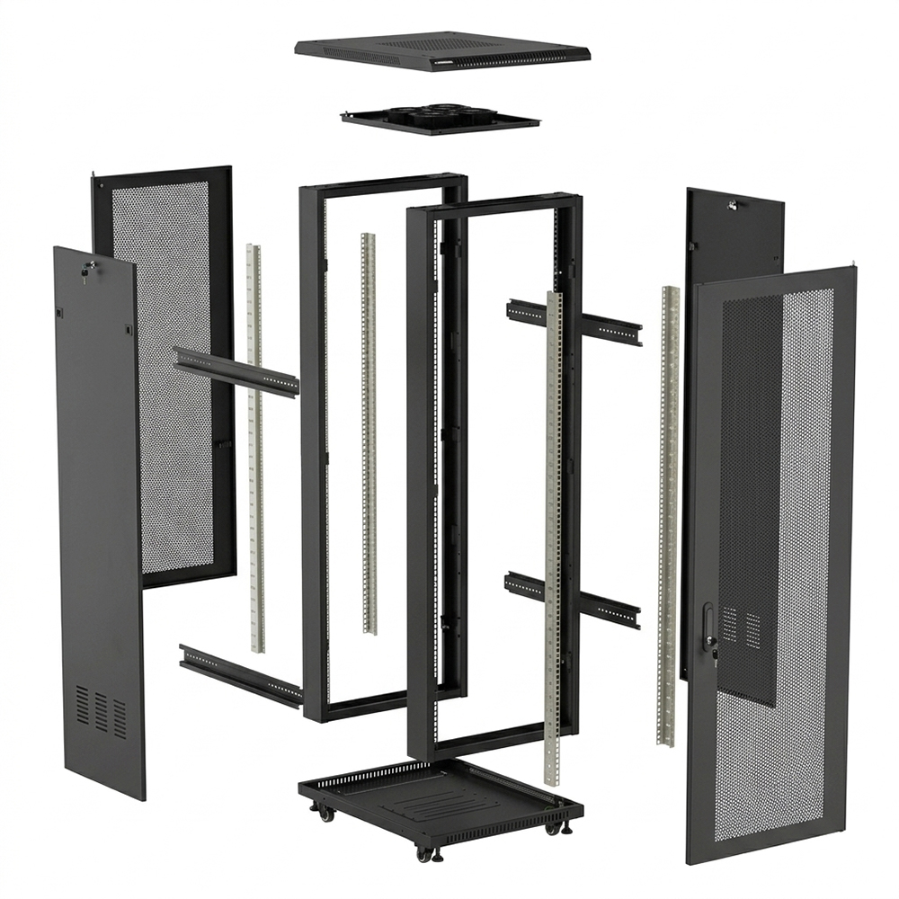 WEBIT Slimline 42U 600x800 Vrystaande bedienerrakkas | Soort enkelmaasdeur