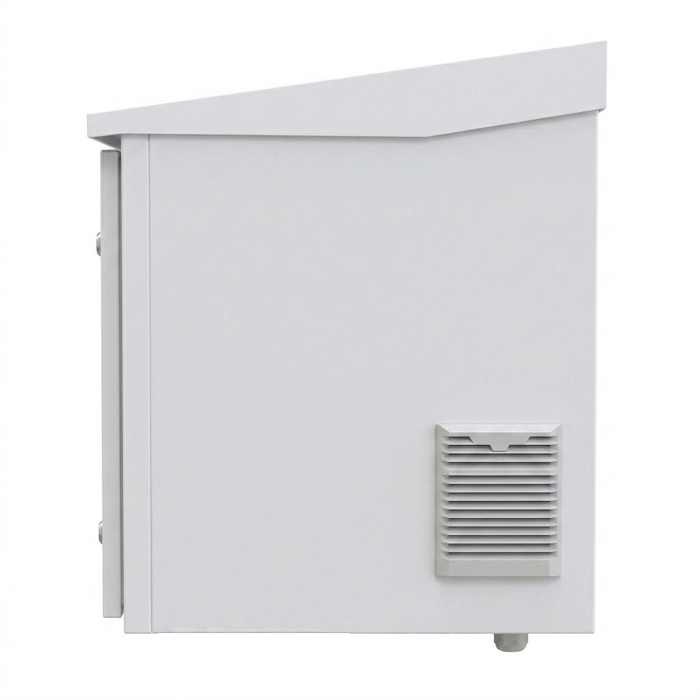 IP55 Buitelug telekommunikasie-omhulselkas paal gemonteer 11U 600x780mm met skuins dak