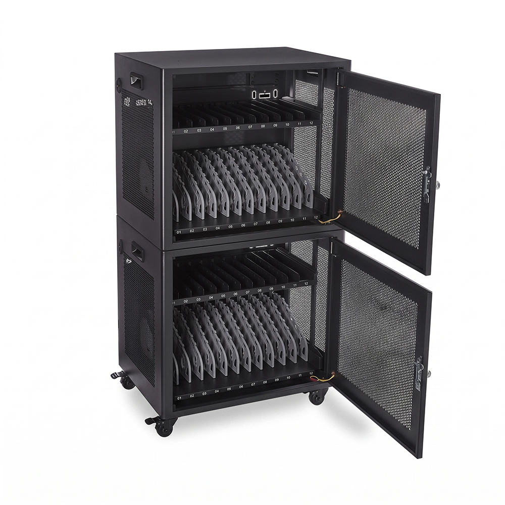 12-Device Charging Cabinet Mini Size for Laptop & Chromebook 110/220V AC | WebiT WB-CC-XS